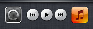 iOS6のマルチタスク画面＿ミュージックアプリ操作