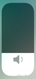 iOS11_コントロールセンター画面_音量調整操作アイコン